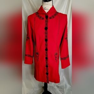 Red coat from Linea by Louis Dell'olio Size XS